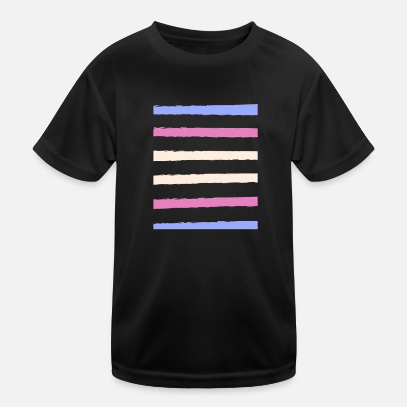 trans stripes Kids Functional T-Shirt