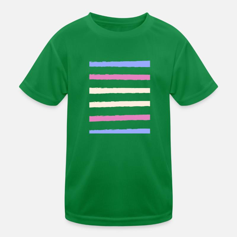 trans stripes Kinder Funktions-T-Shirt