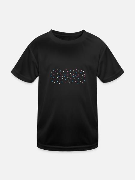 Trans Triangles - Kids Functional T-Shirt - black - Front