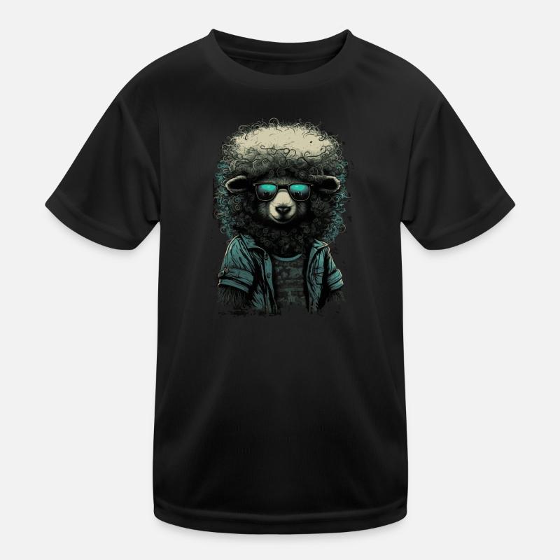 Hippie Schaf Kinder Funktions-T-Shirt