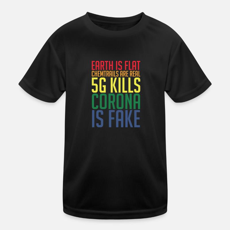 Conspiracy theory conspiracy theory Flat Earth Kids Functional T-Shirt