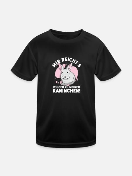 Mir Reichts Ich Geh Zu Meinem Kaninchen - Kinder Funktions-T-Shirt - Schwarz - Vorne