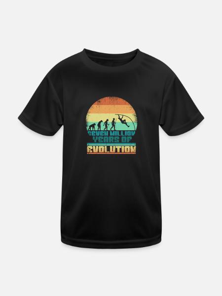 Idée cadeau De Saut à la perche Evolution 005-189 - T-shirt sport Enfant - noir