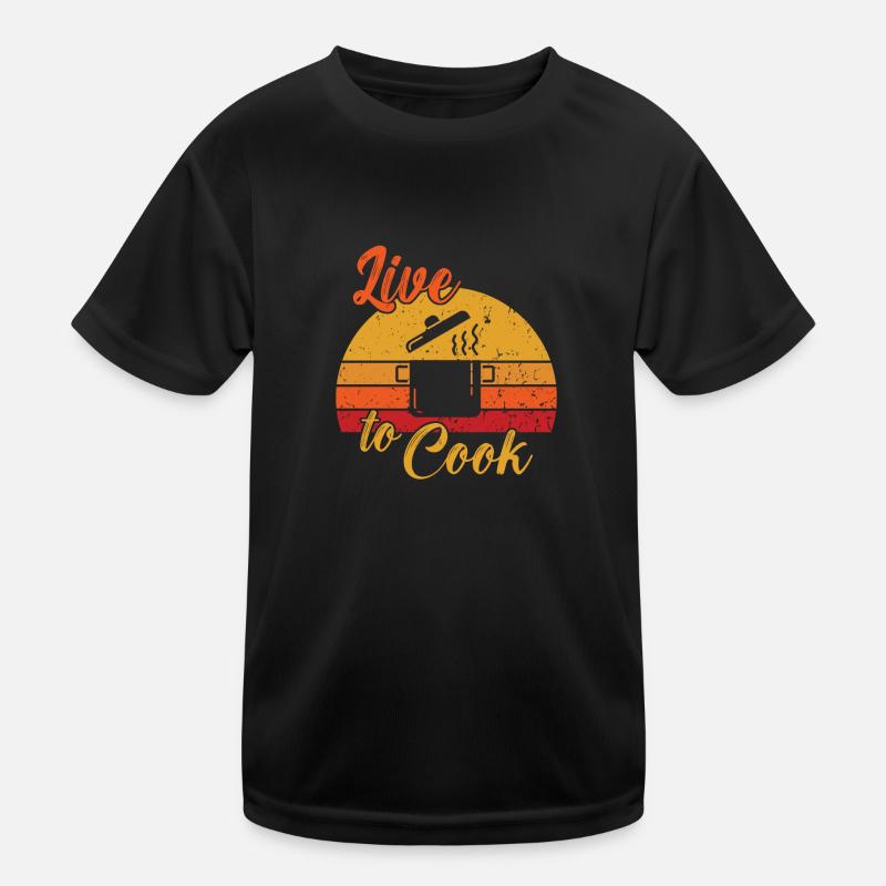 Live to Cook / Kochen Kids Functional T-Shirt