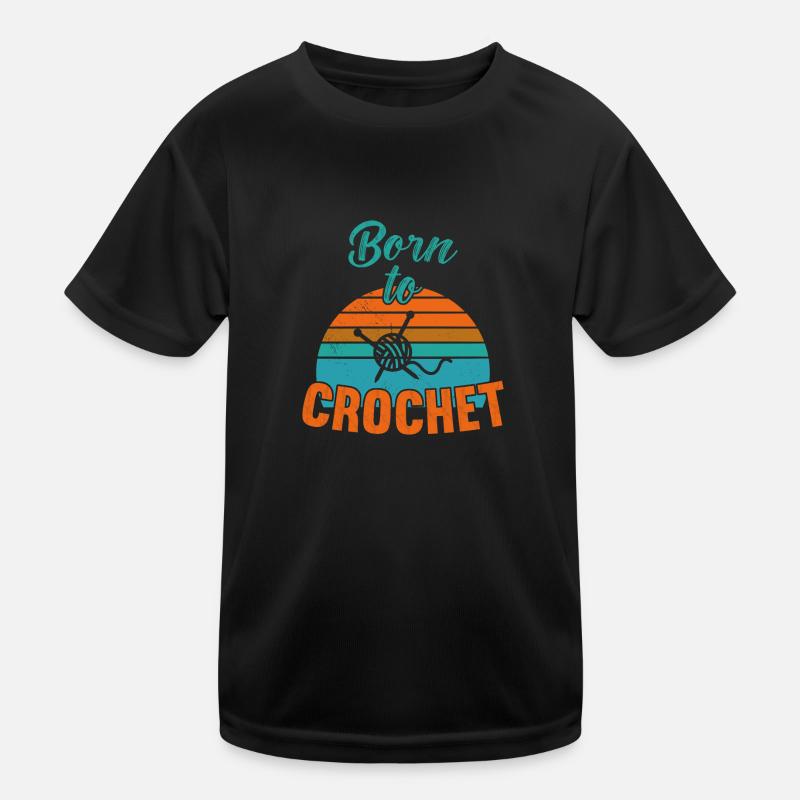 Né à Crochet / Häkeln T-shirt sport Enfant
