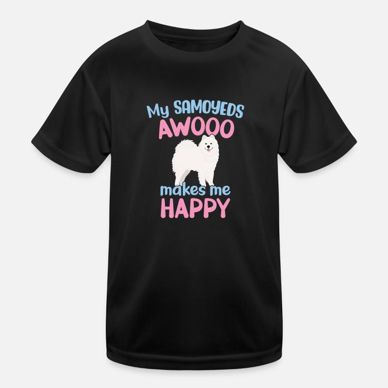 Mon Samoyède AWOOO me rend heureux T-shirt sport Enfant