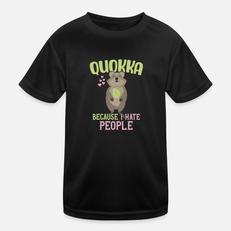 Quokka - Because I hate People / Grinsendes Quokka Kinder Funktions-T-Shirt