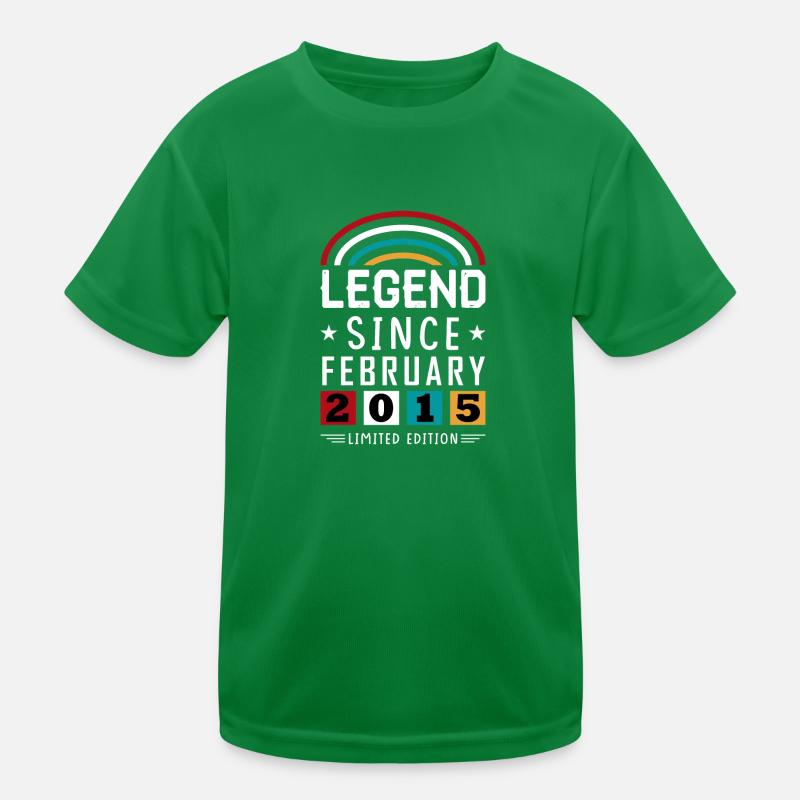 2015 Legend Since Birthday Gift Février T-shirt sport Enfant