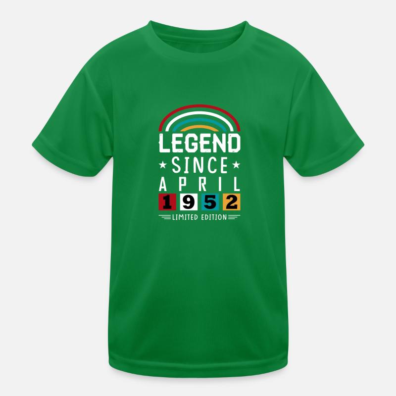 1952 Legend Since Geburtstag Geschenk April Kinder Funktions-T-Shirt