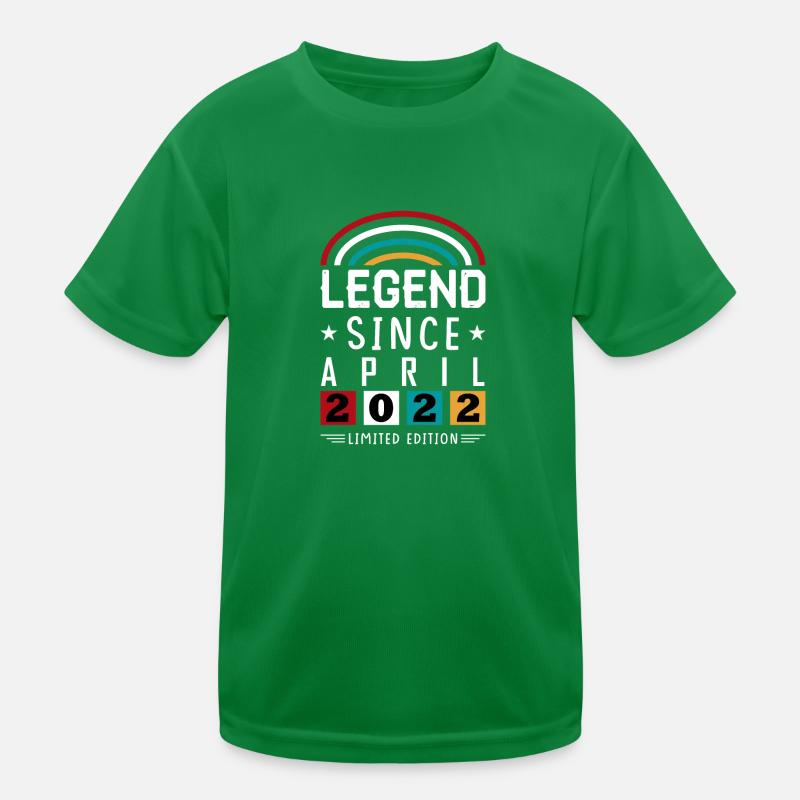 2022 Legend Since Geburtstag Geschenk April Kinder Funktions-T-Shirt