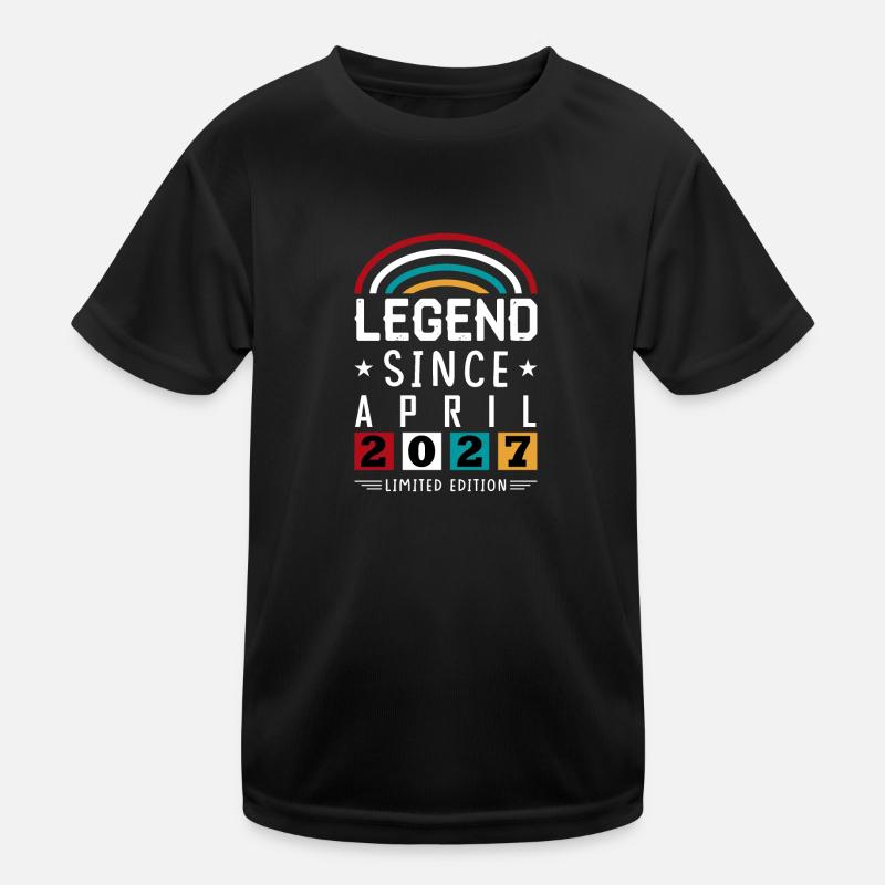 2027 Legend Since Birthday Gift April Kids Functional T-Shirt