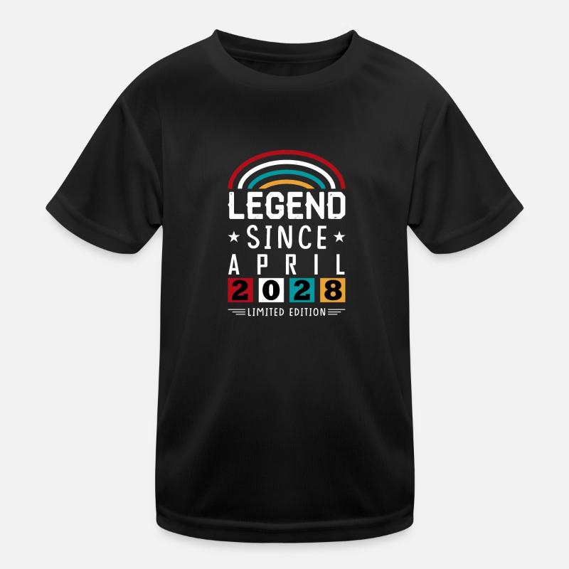 2028 Legend Since Geburtstag Geschenk April Kinder Funktions-T-Shirt