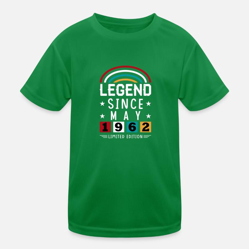 1962 Legend Since Birthday Gift May Kids Functional T-Shirt