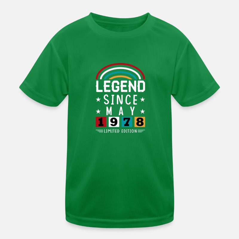 1978 Legend Since Birthday Gift May Kids Functional T-Shirt