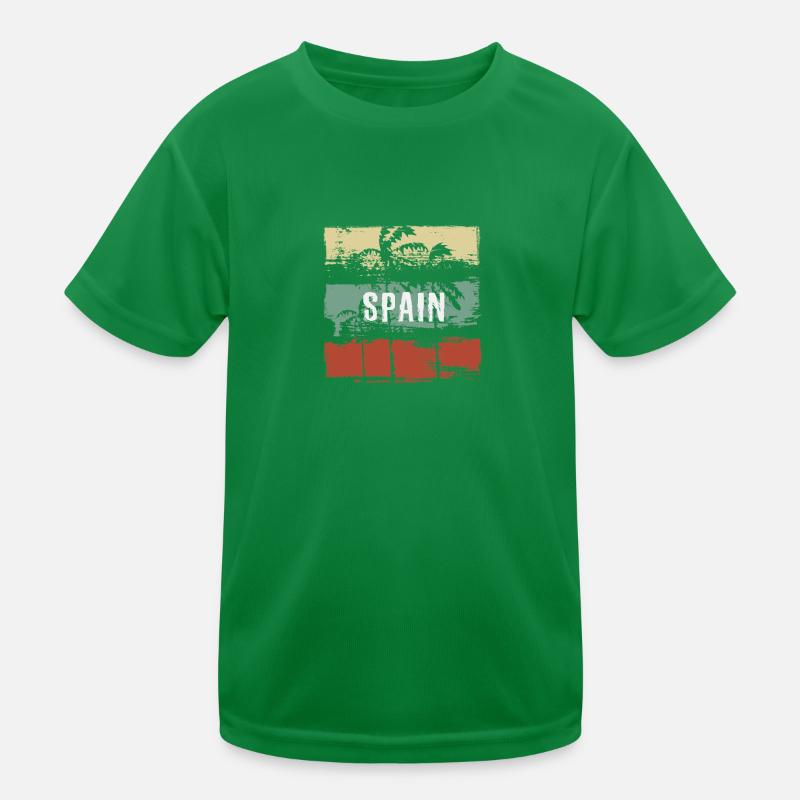 Spain Artistic Vacation Souvenir Abstract Kids Functional T-Shirt