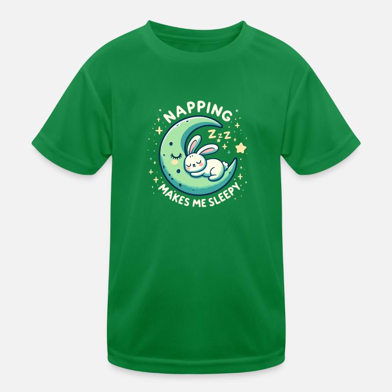 Napping Makes Me Sleepy. Cute Rabbit. Kids Functional T-Shirt