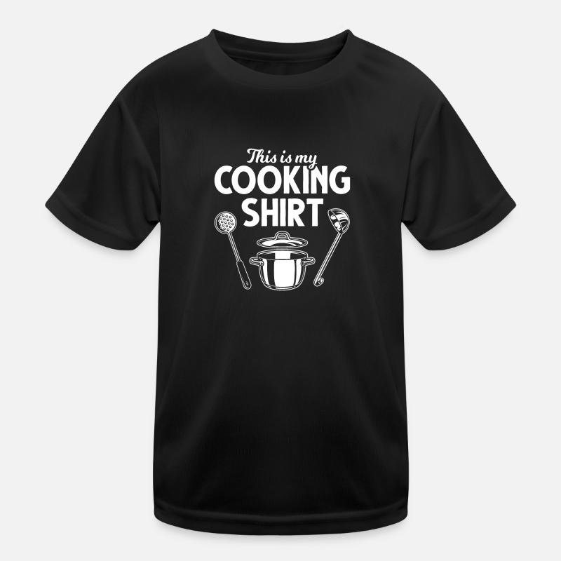 Lustiger Koch Küche Kochen Kinder Funktions-T-Shirt