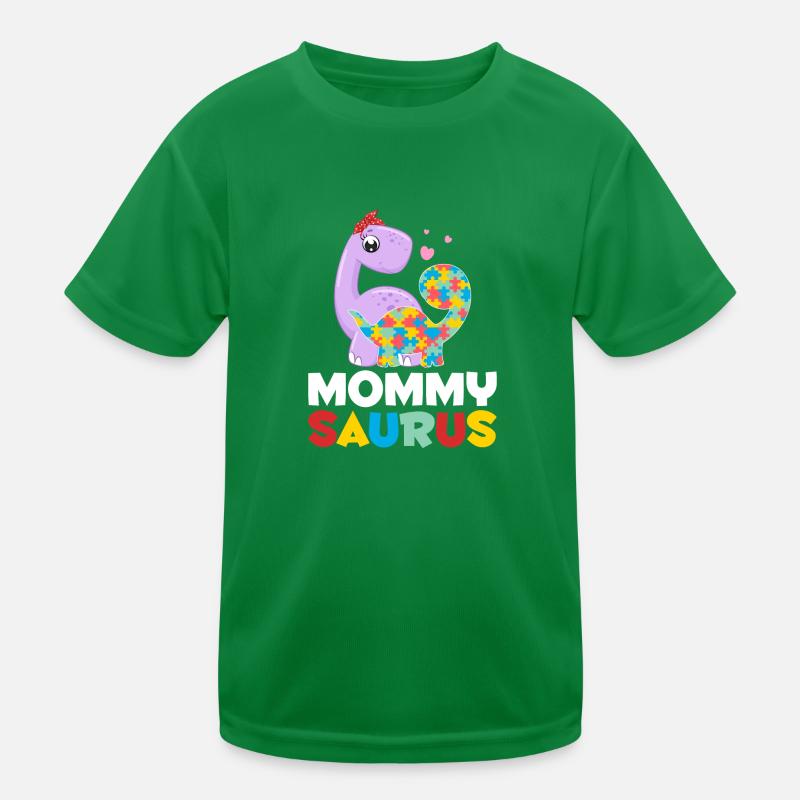 Mama Dinosaurier Autistisches Kind Mutter Kinder Funktions-T-Shirt