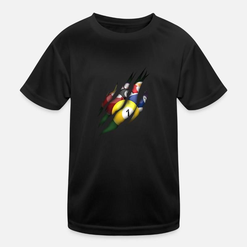 Billard Déchirés Piscine 8 Ball joueurs T-shirt sport Enfant