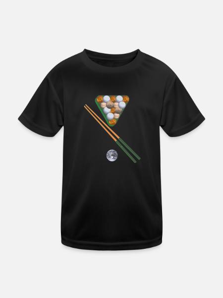 billiards,planet,planet,earth,game - Kids Functional T-Shirt - black - Front