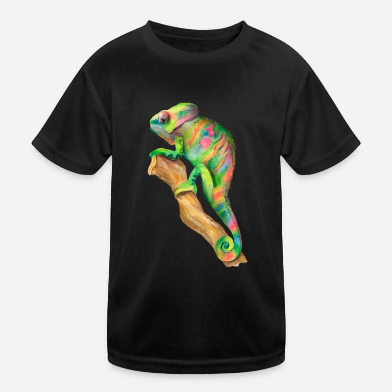 Caméléon Chameleon dans la jungle sur une branche T-shirt sport Enfant