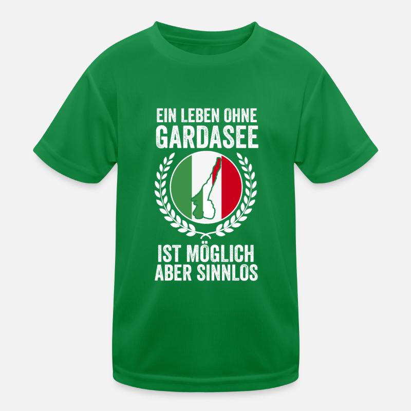 Gardasee Reise Geschenk Kinder Funktions-T-Shirt
