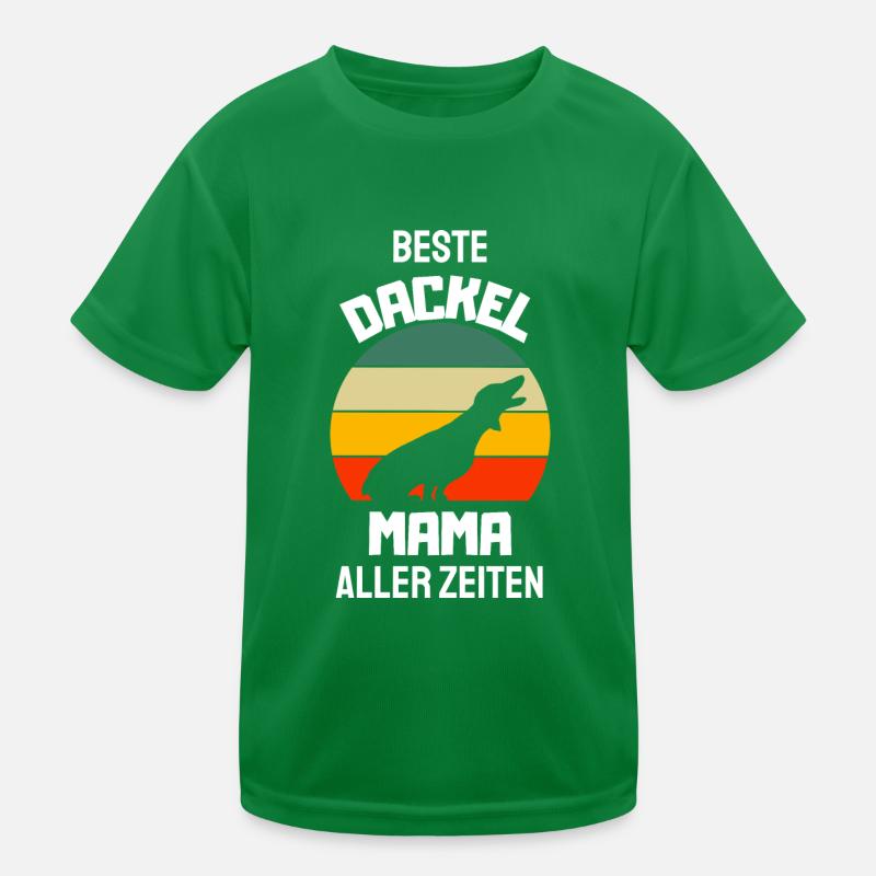 Beste Dackel Mama aller Zeiten Retro Hunde Dackel Kinder Funktions-T-Shirt
