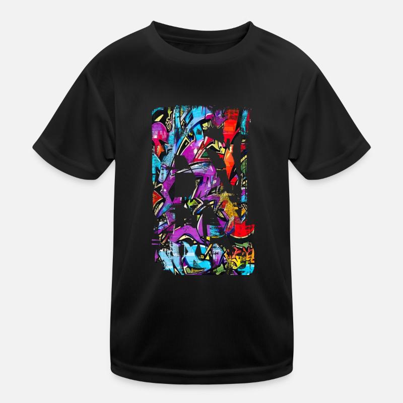 Graffiti-Stil Splash Hip Hop Farben Maler Farbe Kinder Funktions-T-Shirt
