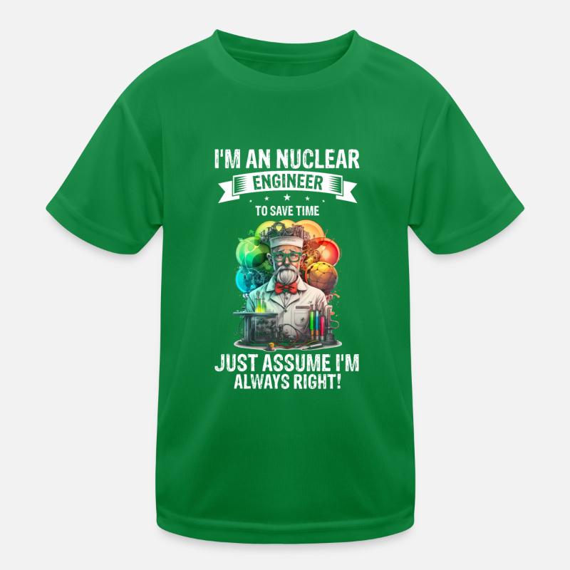 Nuklearplan Design für Kernenergie und Kernkraft Kinder Funktions-T-Shirt