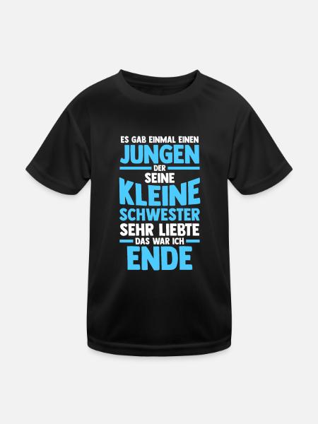Geschwister Bruder Schwestern Schwester - Kinder Funktions-T-Shirt - Schwarz - Vorne
