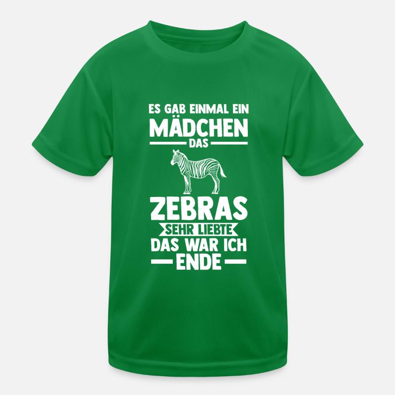 Zebra Kinder Funktions-T-Shirt