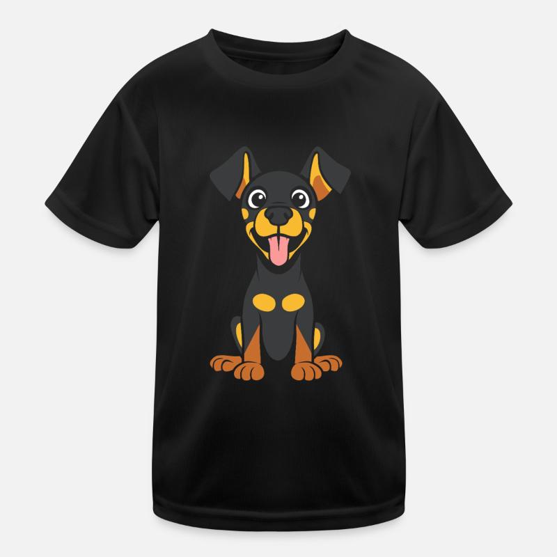Dobermann Kinder Funktions-T-Shirt