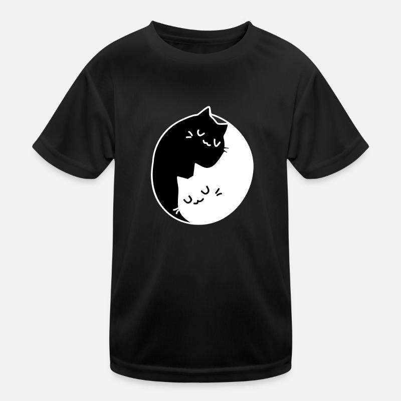 Ying Yang Cats Gift Idea Kids Functional T-Shirt