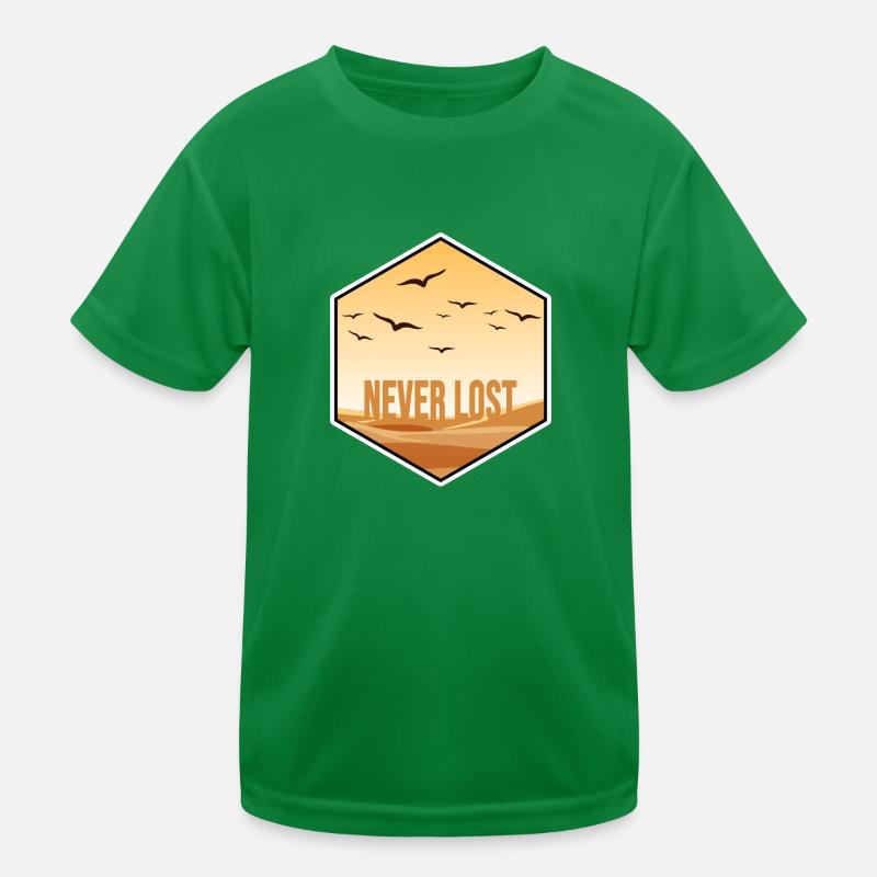 désert tempête de sable fleur du désert coucher de soleil PERDU T-shirt sport Enfant