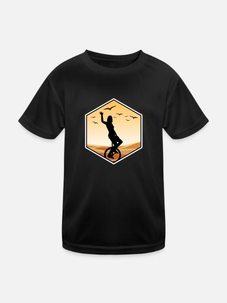 Einrad Einradartist Einradfahren Einrad-Queen - Kinder Funktions-T-Shirt - Schwarz