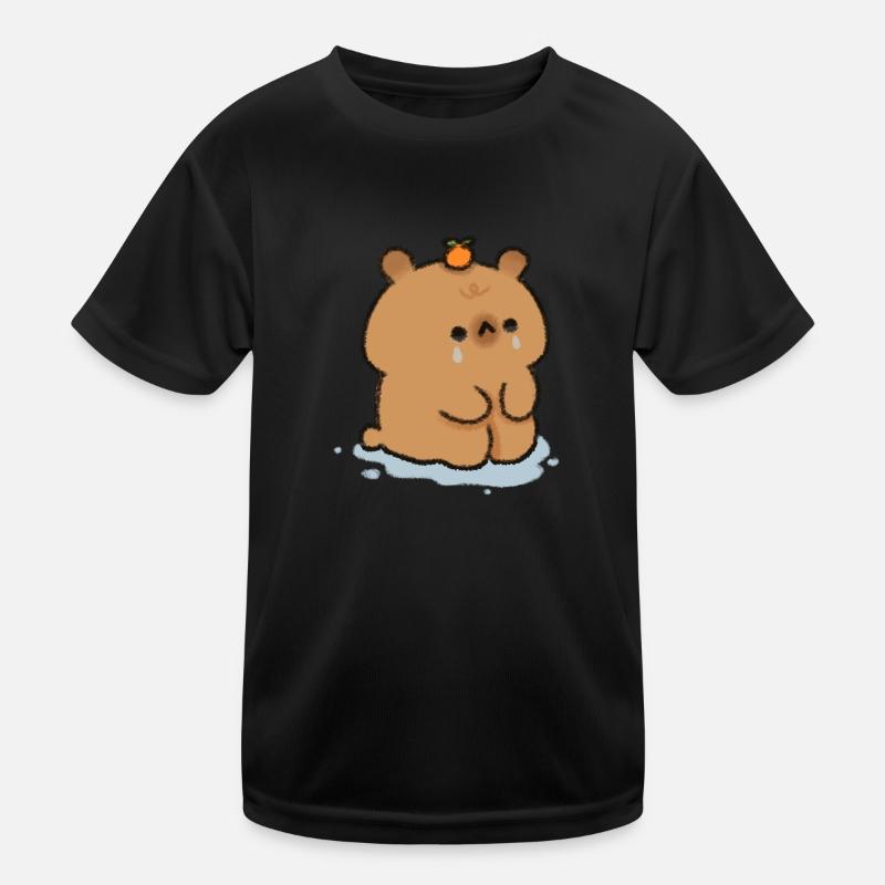 Sad Capybara Kids Functional T-Shirt