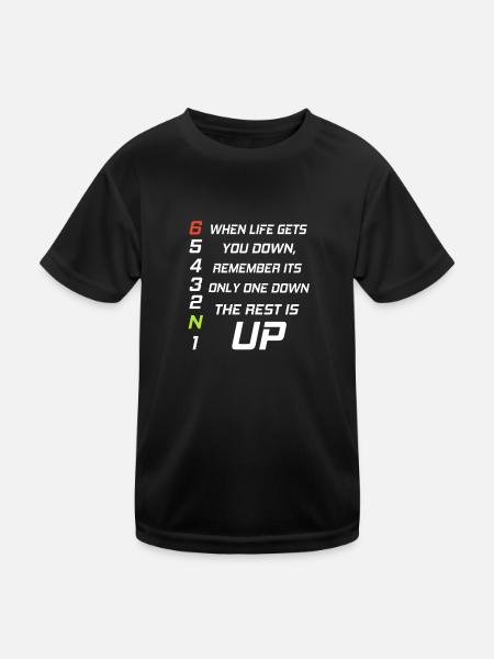 Motorcycle - when life gets you down remember - Kids Functional T-Shirt - black