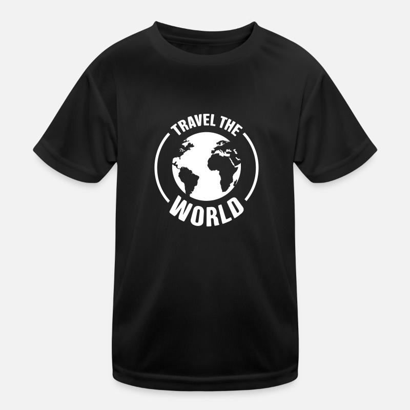 Travel the World Globetrotter gift Kids Functional T-Shirt