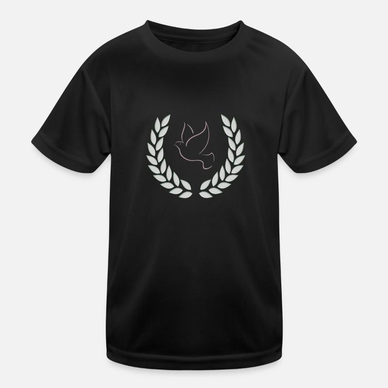 Friede - Kinder Funktions-T-Shirt - Schwarz