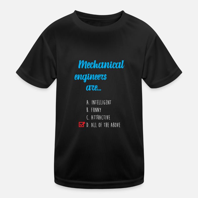 Mechanical Engineer Kids Functional T-Shirt