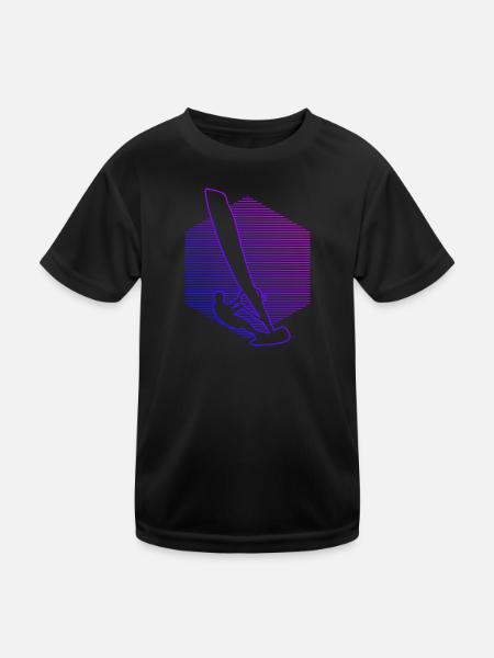 Women's Windsurf Windsurfer Men's Surf Surfer - Kids Functional T-Shirt - black - Front