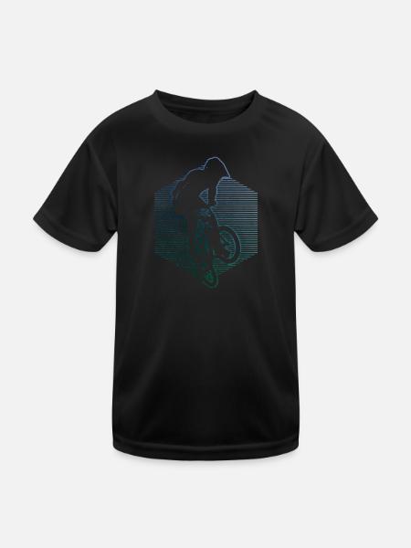 Hommes BMX Vélo Femmes BMX Cyclisme BMX Garçons - T-shirt sport Enfant - noir - Devant