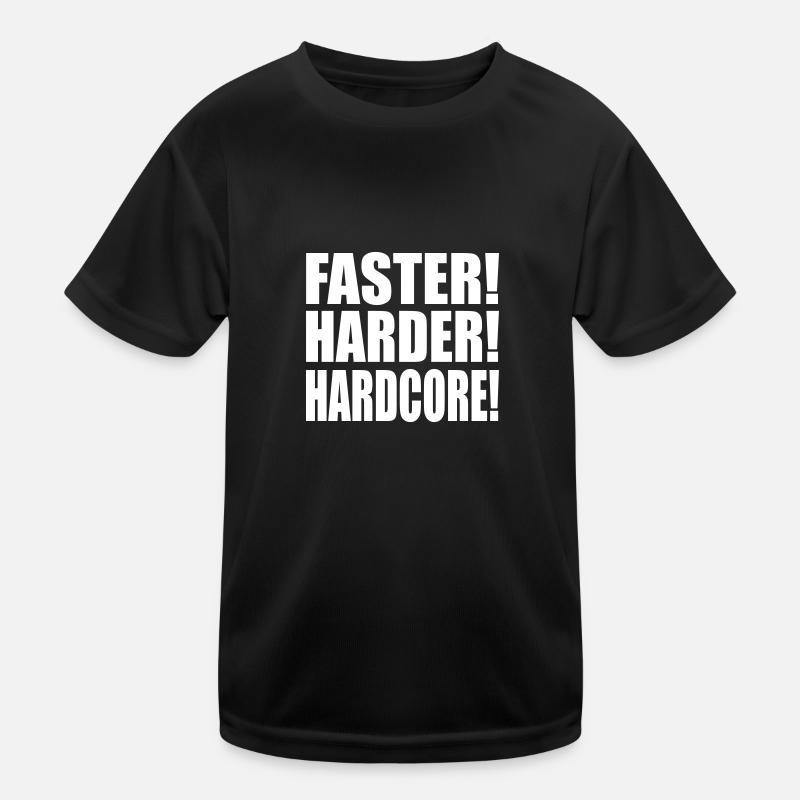 Faster Harder Hardcore DE Kinder Funktions-T-Shirt