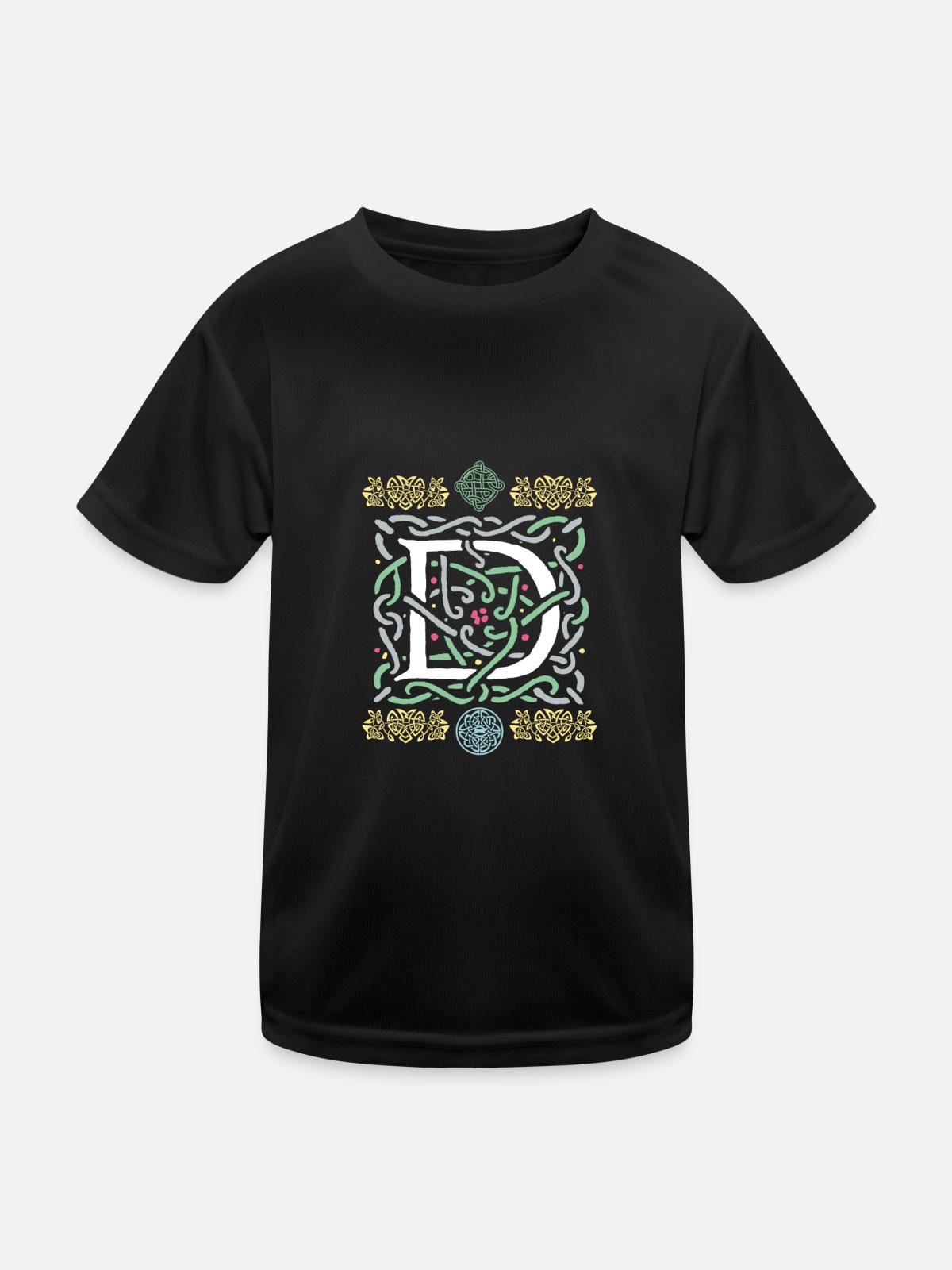 D - Kids Functional T-Shirt - black - Front