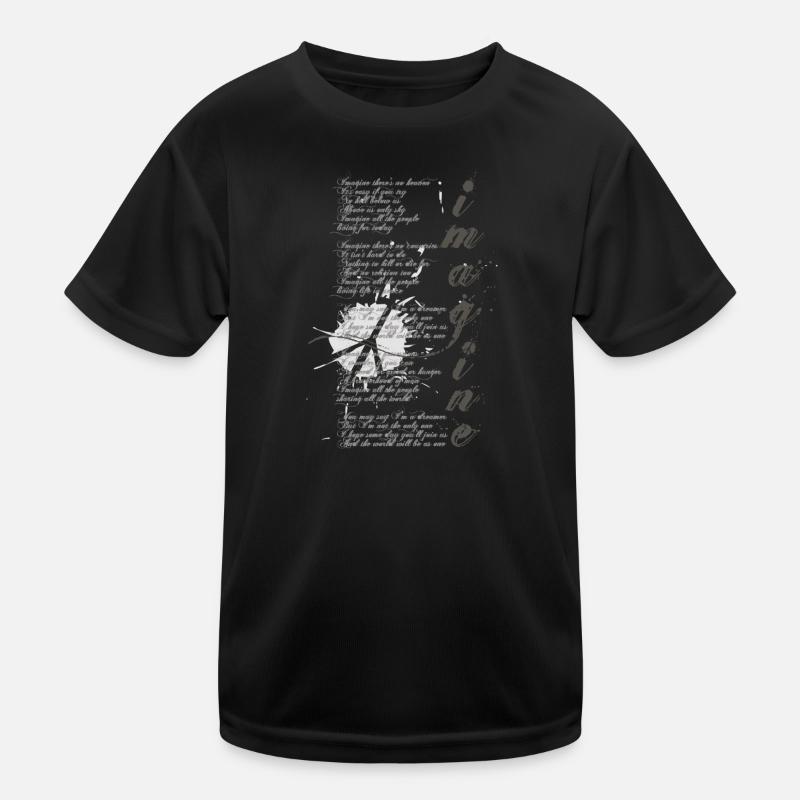 Imagine - Signe de paix graphique et paroles T-shirt sport Enfant