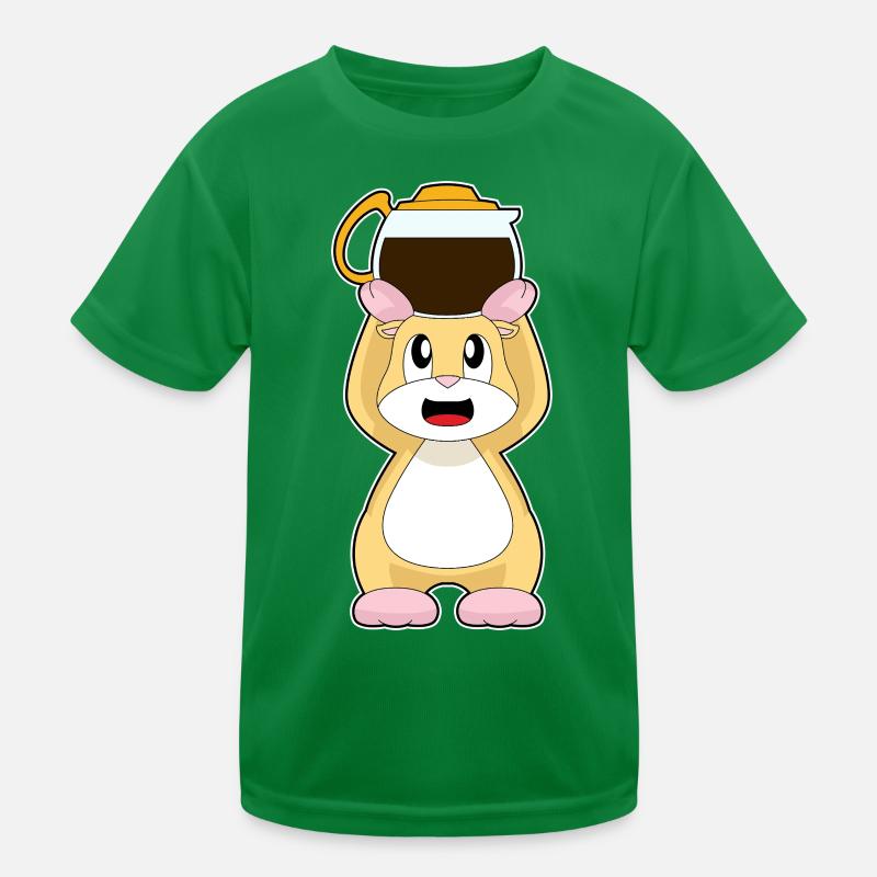Hamster Kaffee Kaffeekanne Kinder Funktions-T-Shirt