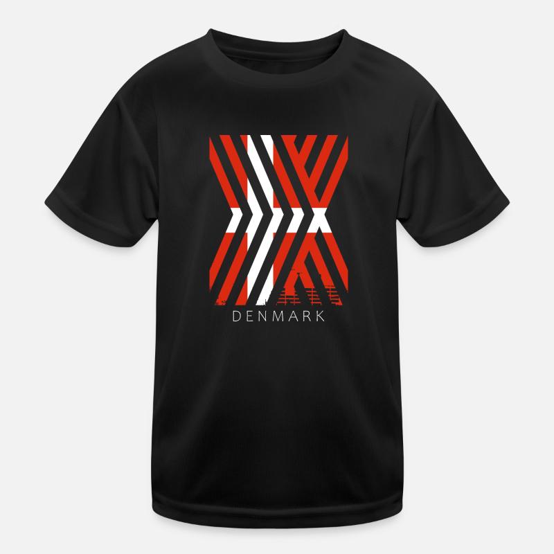 Drapeau du Danemark Scandinavie Drapeau du Danemark Voyage T-shirt sport Enfant