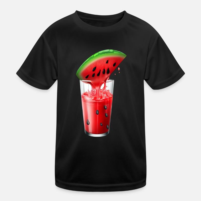 Saftige Wassermelone im Glas Kinder Funktions-T-Shirt