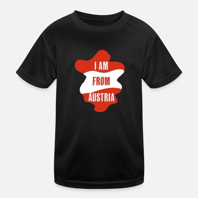 I am from AUSTRIA - Kids Functional T-Shirt - black