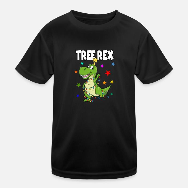 Tree Rex Dino Christmas for Dino lovers Kids Functional T-Shirt